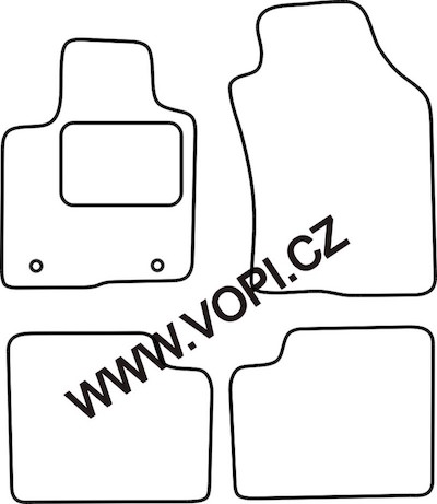Přesné gumové koberce béžové / šedé Lancia Ypsilon 2011 ->